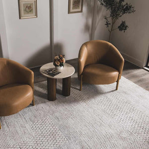 Modern Scandi High Pile Ivory Architect III Area Rug