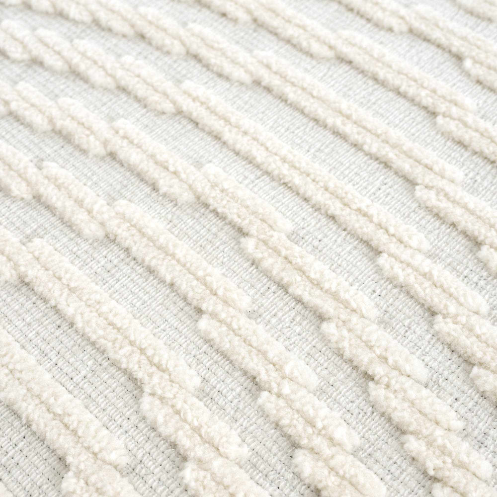 Deron White Washable 3D Rug