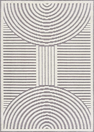 Deron Gray Rainbow Washable Rug