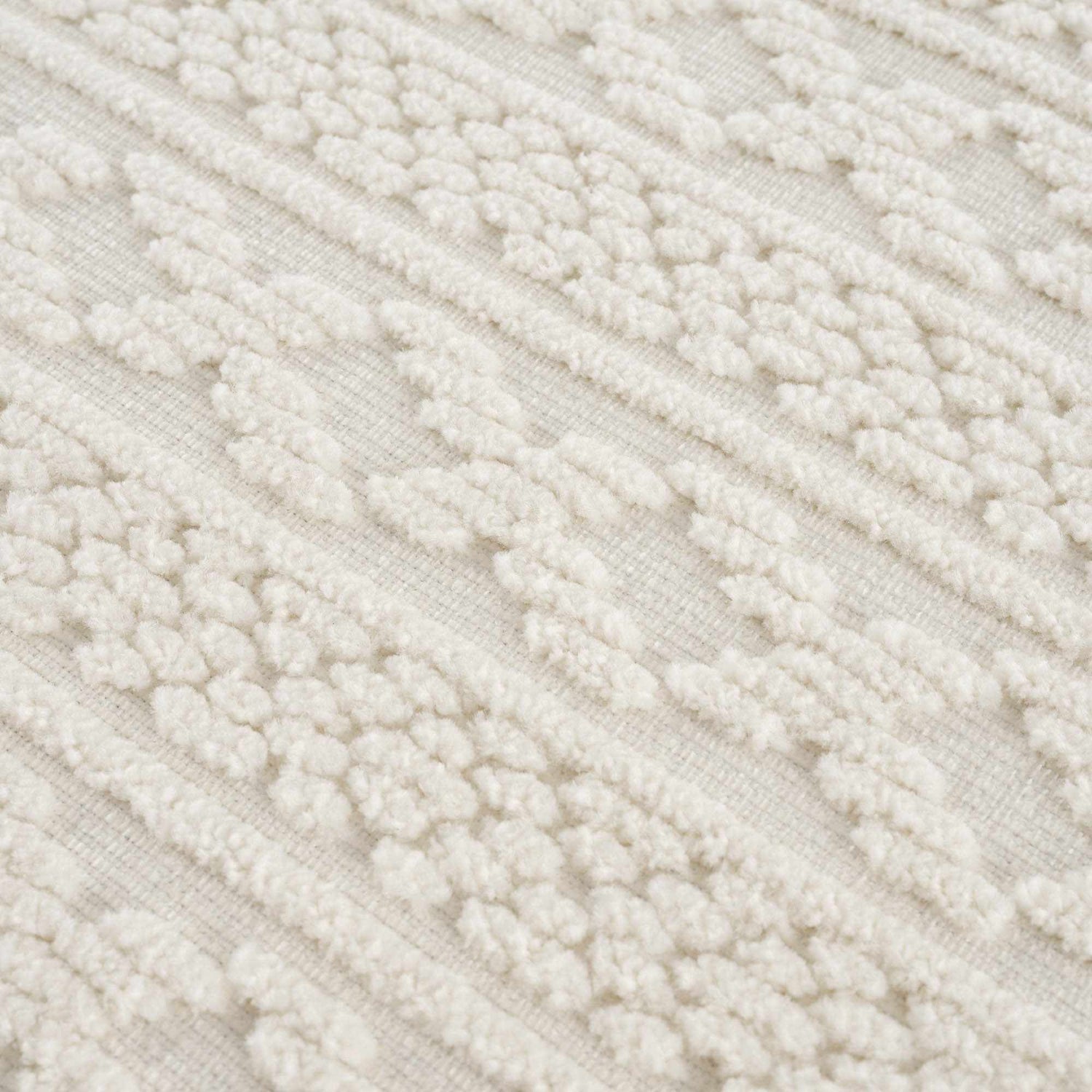 Fadey White 3D Washable Rug