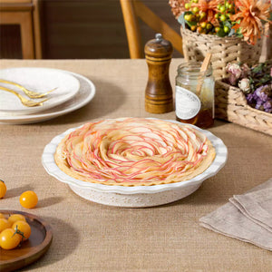 Lydia Fluted Pie Pan Stoneware Baking Dish