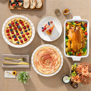 Lydia Fluted Pie Pan Stoneware Baking Dish
