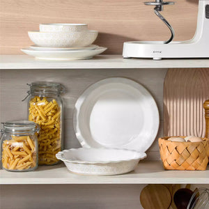 Lydia Fluted Pie Pan Stoneware Baking Dish