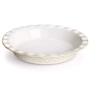 Lydia Fluted Pie Pan Stoneware Baking Dish