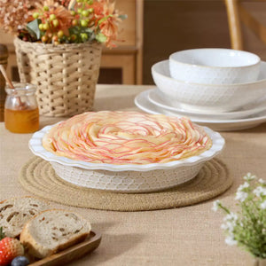 Lydia Fluted Pie Pan Stoneware Baking Dish
