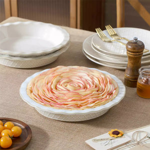 Lydia Fluted Pie Pan Stoneware Baking Dish