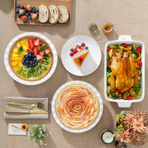Lydia Fluted Pie Pan Stoneware Baking Dish