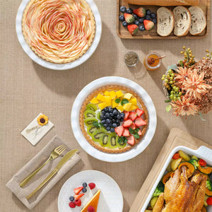 Lydia Fluted Pie Pan Stoneware Baking Dish
