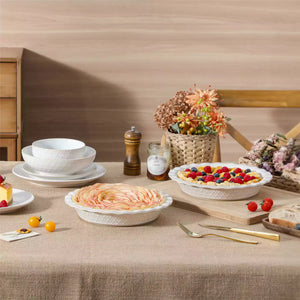 Lydia Fluted Pie Pan Stoneware Baking Dish