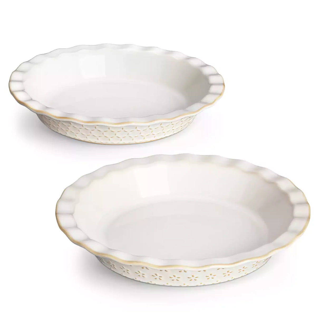 Lydia Fluted Pie Pan Stoneware Baking Dish