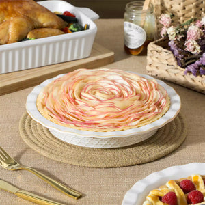 Lydia Fluted Pie Pan Stoneware Baking Dish