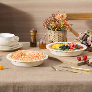 Lydia Fluted Pie Pan Stoneware Baking Dish