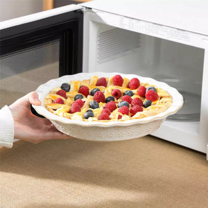 Lydia Fluted Pie Pan Stoneware Baking Dish