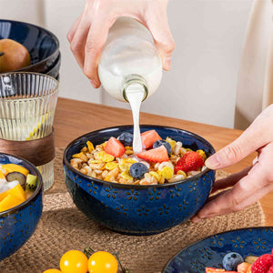 Lydia 16 Piece Starry Blue Dinnerware Set