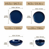 Lydia 16 Piece Starry Blue Dinnerware Set