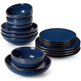 Lydia 16 Piece Starry Blue Dinnerware Set