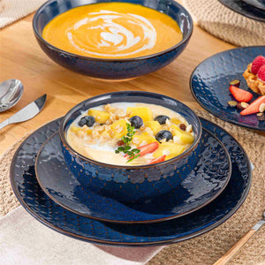 Lydia 16 Piece Starry Blue Dinnerware Set