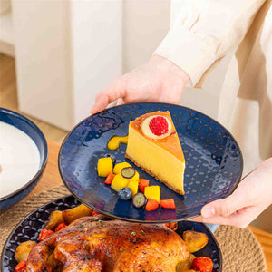 Lydia 16 Piece Starry Blue Dinnerware Set