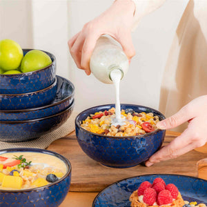 Lydia 16 Piece Starry Blue Dinnerware Set