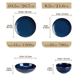 Lydia 16 Piece Starry Blue Dinnerware Set