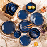 Lydia 16 Piece Starry Blue Dinnerware Set
