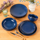 Lydia 16 Piece Starry Blue Dinnerware Set