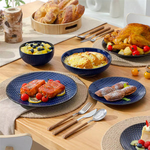 Lydia 16 Piece Starry Blue Dinnerware Set