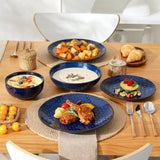 Lydia 16 Piece Starry Blue Dinnerware Set