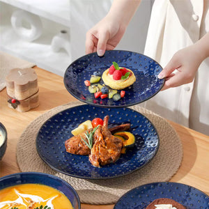 Lydia 16 Piece Starry Blue Dinnerware Set