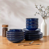 Lydia 16 Piece Starry Blue Dinnerware Set
