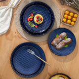 Lydia 16 Piece Starry Blue Dinnerware Set