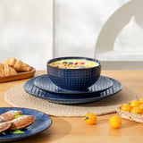 Lydia 16 Piece Starry Blue Dinnerware Set