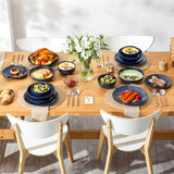 Lydia 16 Piece Starry Blue Dinnerware Set