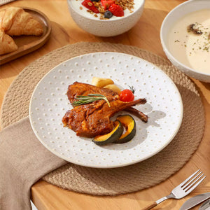 Lydia 16 Piece Antique White Dinnerware Set