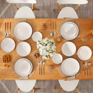 Lydia 16 Piece Antique White Dinnerware Set