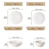 Lydia 16 Piece Antique White Dinnerware Set