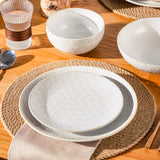 Lydia 32 Piece Antique White Dinnerware Set