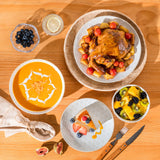 Lydia 32 Piece Antique White Dinnerware Set