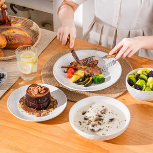Lydia 32 Piece Antique White Dinnerware Set