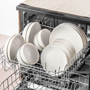 Lydia 32 Piece Antique White Dinnerware Set