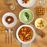 Lydia 16 Piece Antique White Dinnerware Set