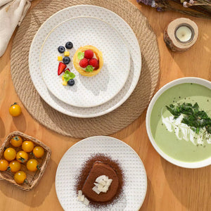 Lydia 16 Piece Antique White Dinnerware Set