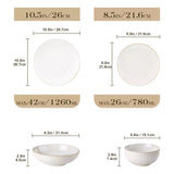 Lydia 16 Piece Antique White Dinnerware Set