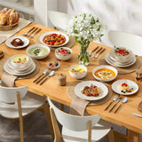 Lydia 16 Piece Antique White Dinnerware Set