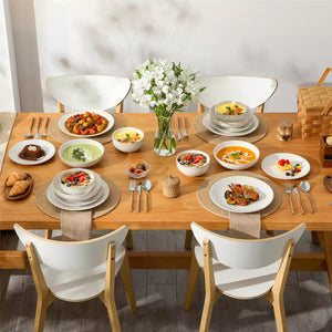 Lydia 16 Piece Antique White Dinnerware Set