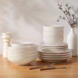 Lydia 16 Piece Antique White Dinnerware Set