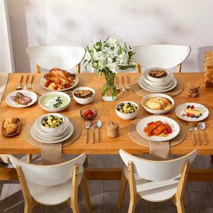 Lydia 16 Piece Antique White Dinnerware Set