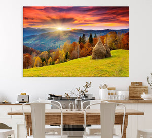 Landscape View Sunset Wall Art Landscape Canvas Print All