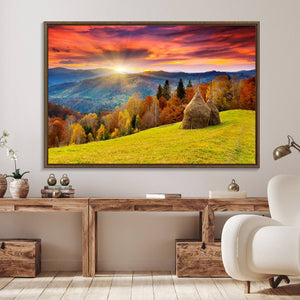 Landscape View Sunset Wall Art Landscape Canvas Print All