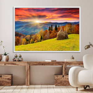 Landscape View Sunset Wall Art Landscape Canvas Print All